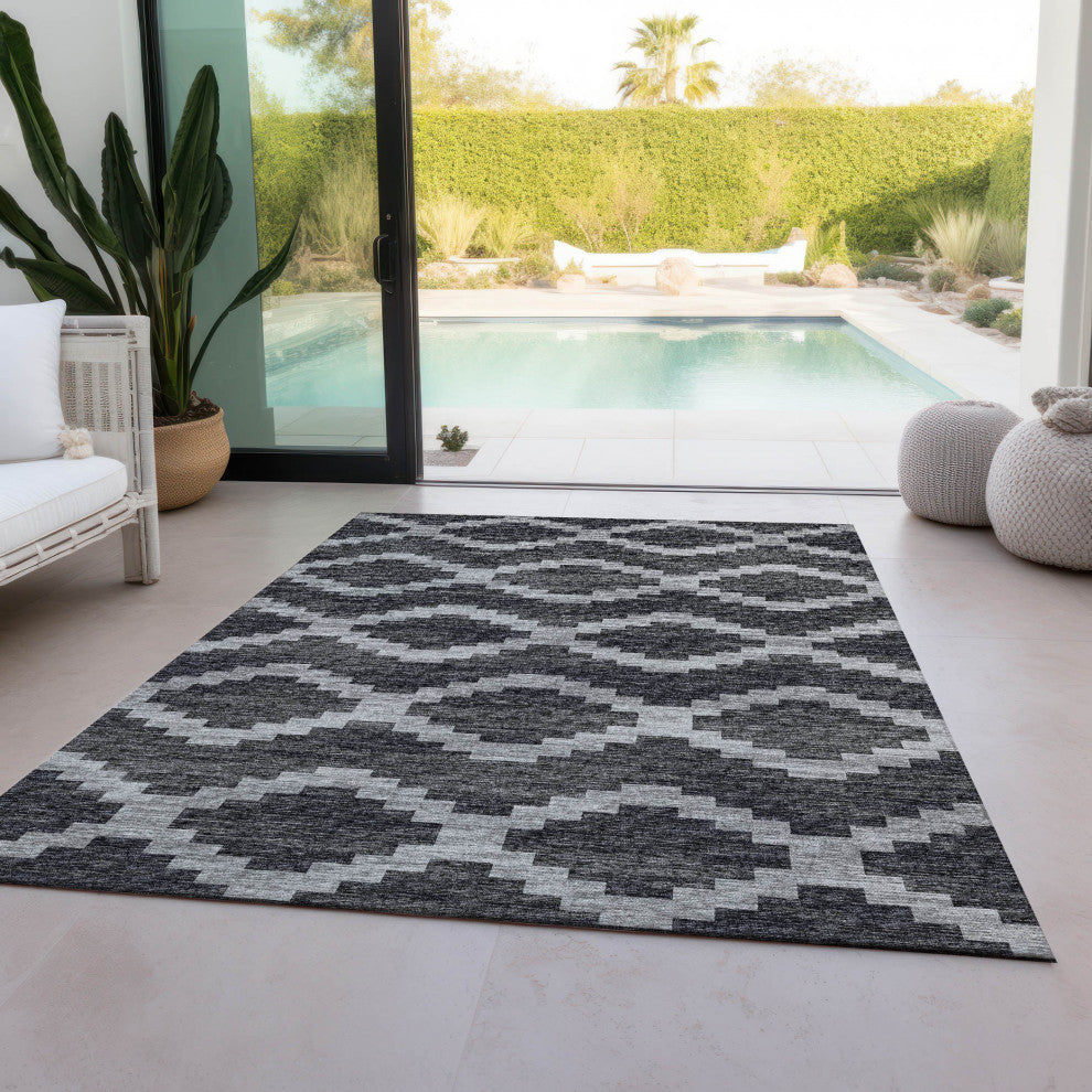 Indoor/Outdoor Sedona SN9 Midnight Machine Washable 9' x 12' Rug