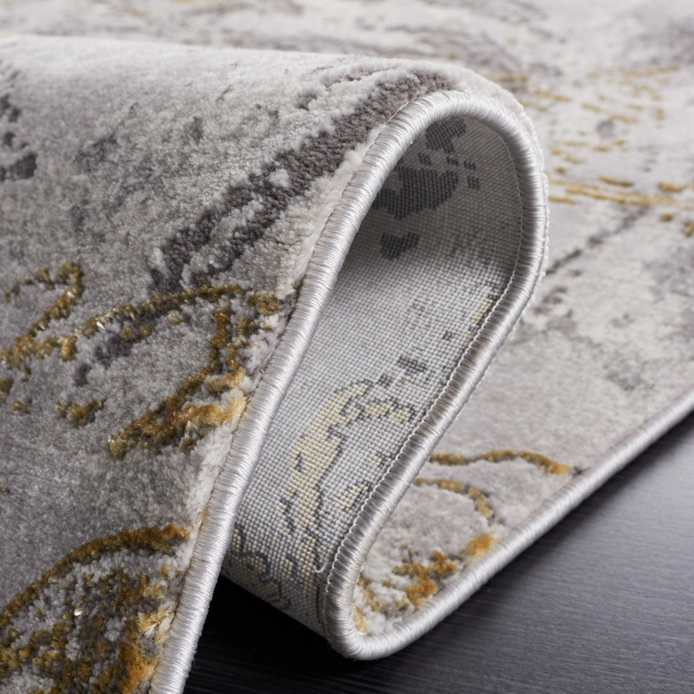 Safavieh Craft Collection CFT864L Rug, Grey/Gold, 6'7" X 6'7" Square