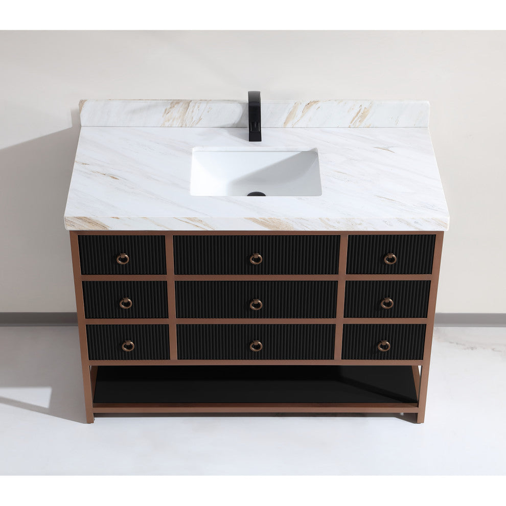 Vanity With Mirror,Sconce,Faucet Included