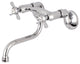Kingston Brass Adjustable Center Wall Mount Bathroom Faucet, Polished Chrome