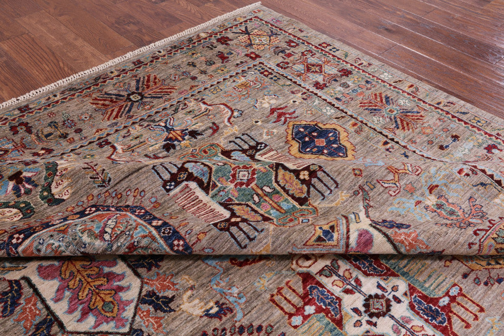 Handmade Persian Tabriz Wool Rug 8' 2" X 11' 4" Q7412