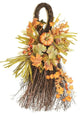 26" Autumn Harvest Pumpkins Berries and Leaves Teardrop Swag
