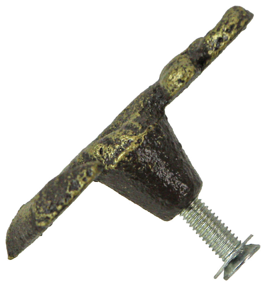 Bronze Cast Iron Ship Anchor Drawer Pull Decorative Cabinet Knob Set of 6