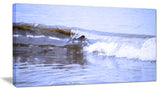 "Crisp Blue Waves Splashing Beach" Seascape Wall Art, 1 Panel, 60"x28"