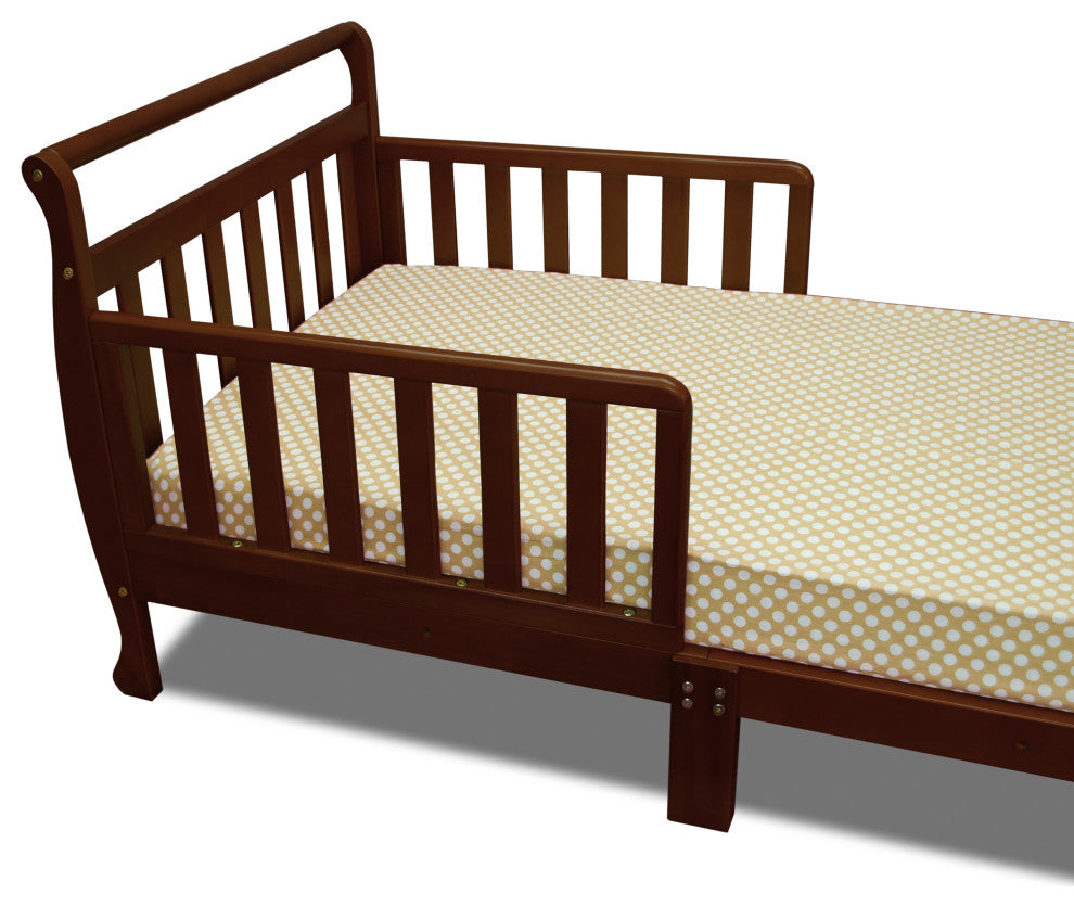 Baby Mile Bailey Sleigh Toddler Bed, Espresso