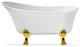 67" Streamline NPT9349GLD-GLD Clawfoot Tub With Internal Drain