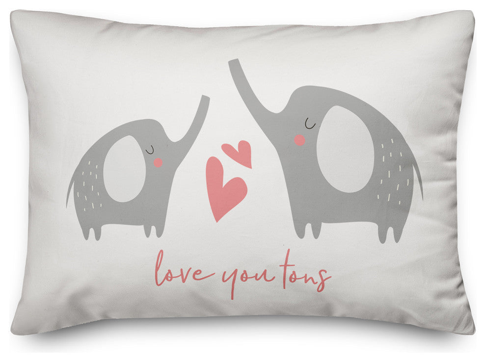 Elephant Love 14x20 Lumbar Pillow