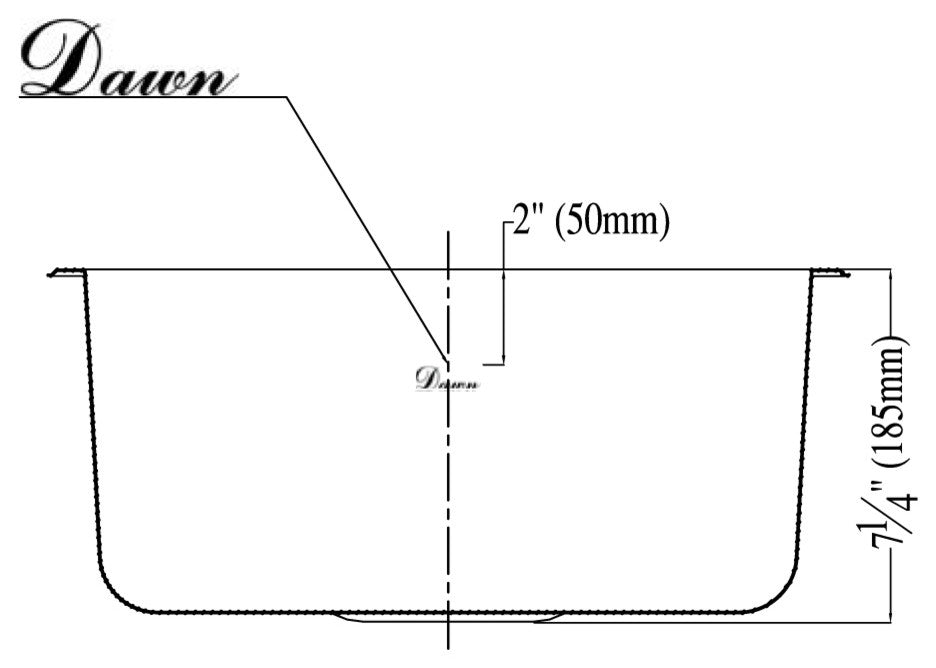 Dawn Top Mount Round Single Bowl Bar Sink