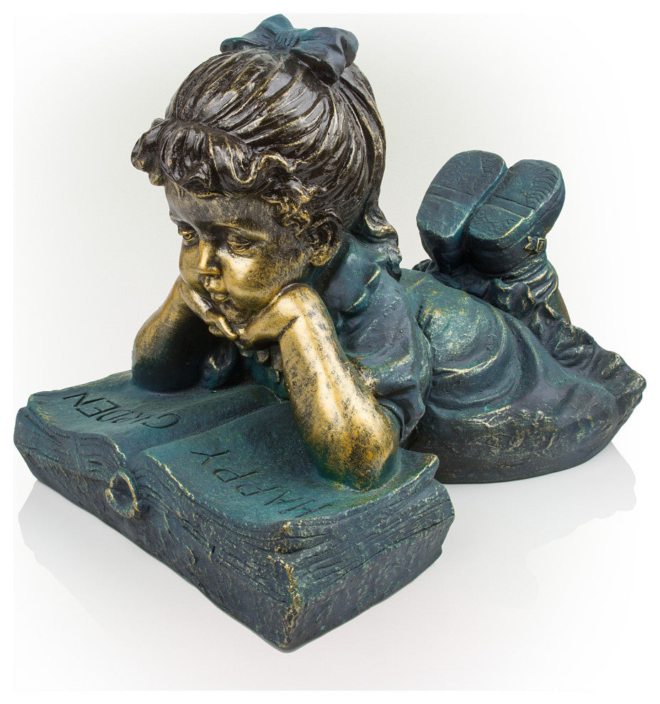 Girl Reading Book Statue