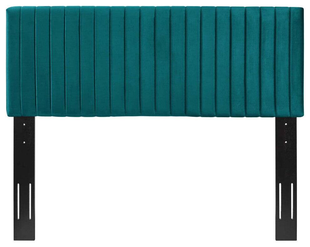 Teal Keira King/California King Performance Velvet Headboard