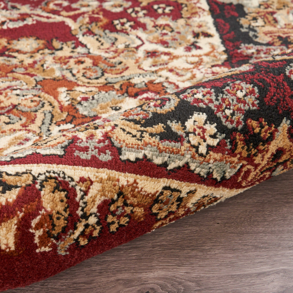 5" x 7" Red Royal Medallion Area Rug