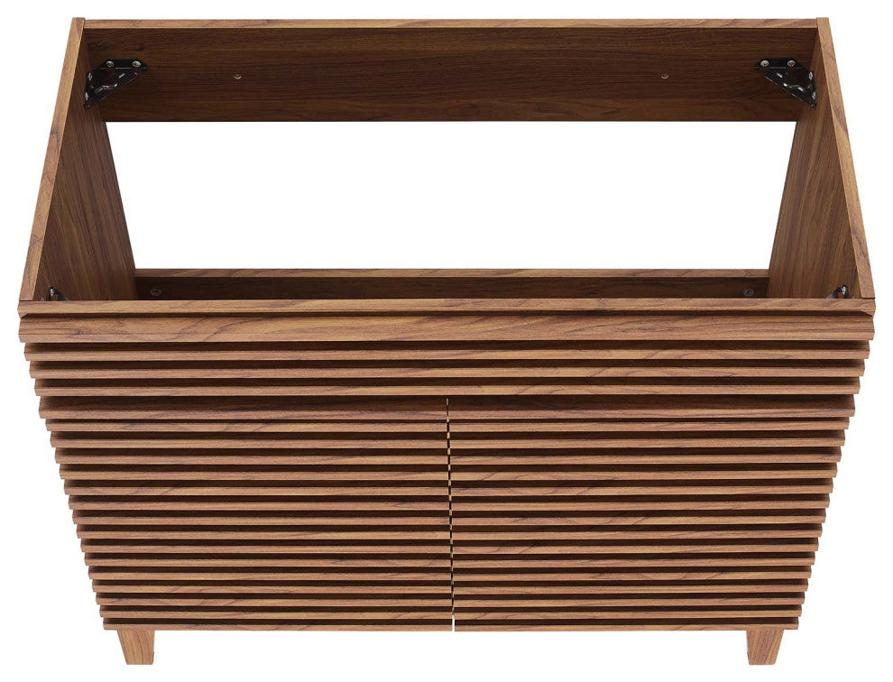 Render 36" Bathroom Vanity Cabinet, Walnut