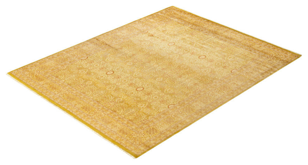 Lily, One-of-a-Kind Hand-Knotted Area Rug, Green, 8'' 3"x10'' 4"