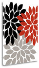 "Trio Flower Burst III" By Tamara Robinson, Giclee Print on Gallery Wrap Canvas