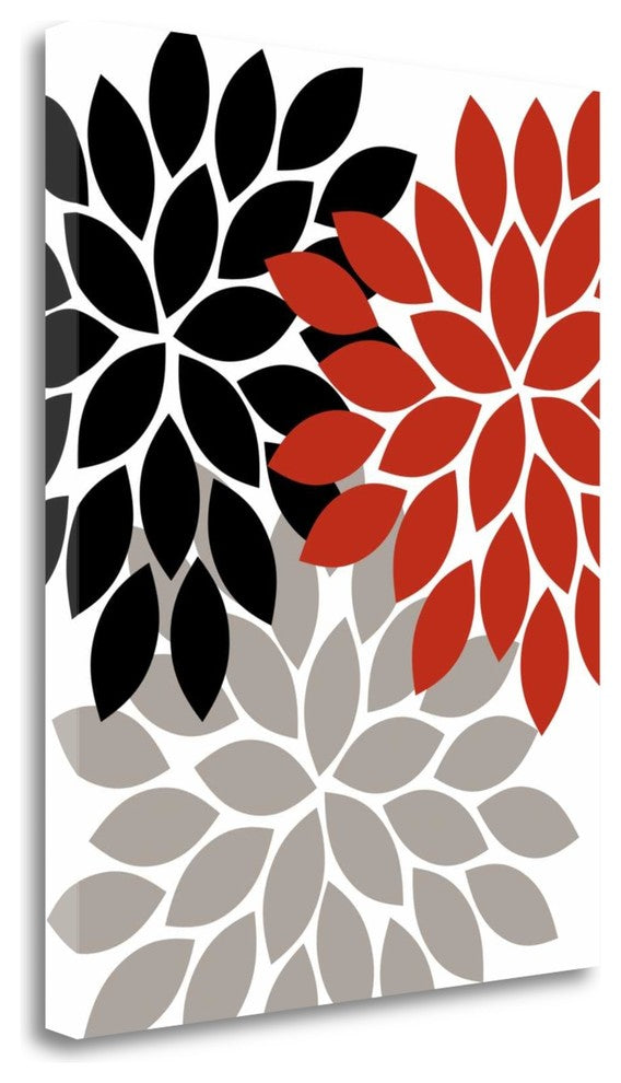 "Trio Flower Burst III" By Tamara Robinson, Giclee Print on Gallery Wrap Canvas