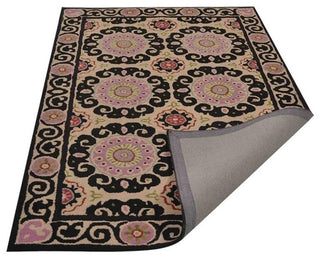 HAND TUFTED WOOL ECO-FRIENDLY AREA RUGS-Beige Multicolor, Oriental Design