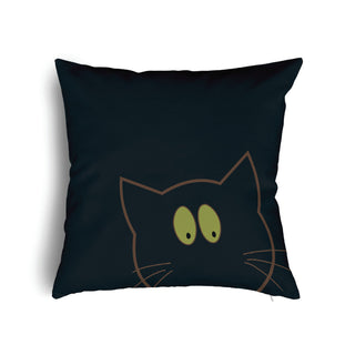 Halloween Cat Eyes Accent Pillow With Removable Insert, Black, 16"x16"