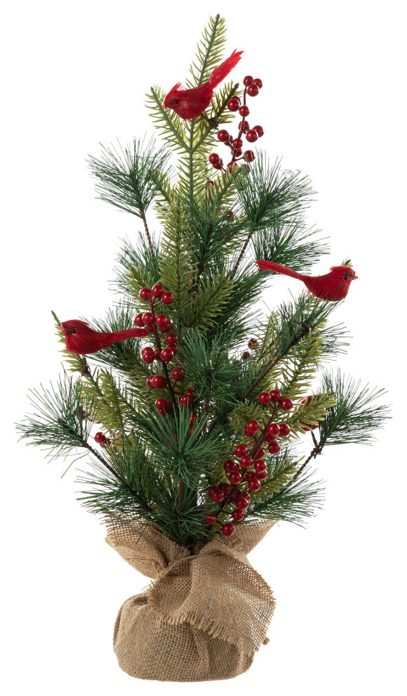 20"H Christmas Cardinal Table Tree Decor