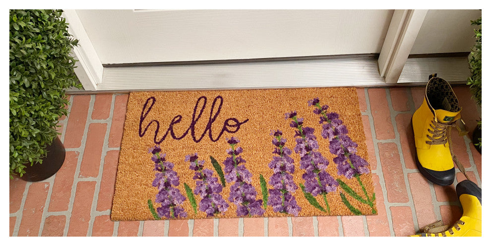Calloway Mills Lavender Hello Doormat