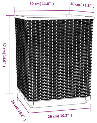 vidaXL Planters Flower Boxes with Rattan Look Plant Boxes 2 Pcs Light Gray
