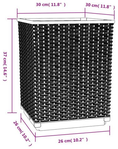 vidaXL Planters Flower Boxes with Rattan Look Plant Boxes 2 Pcs Light Gray