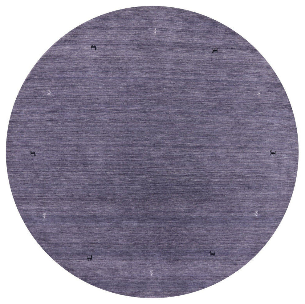 8' Round Hand Knotted Wool Persian Gabbeh Rug - Q15182