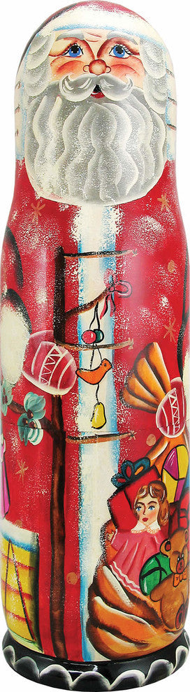 Russian Santa Wine Bottle Box