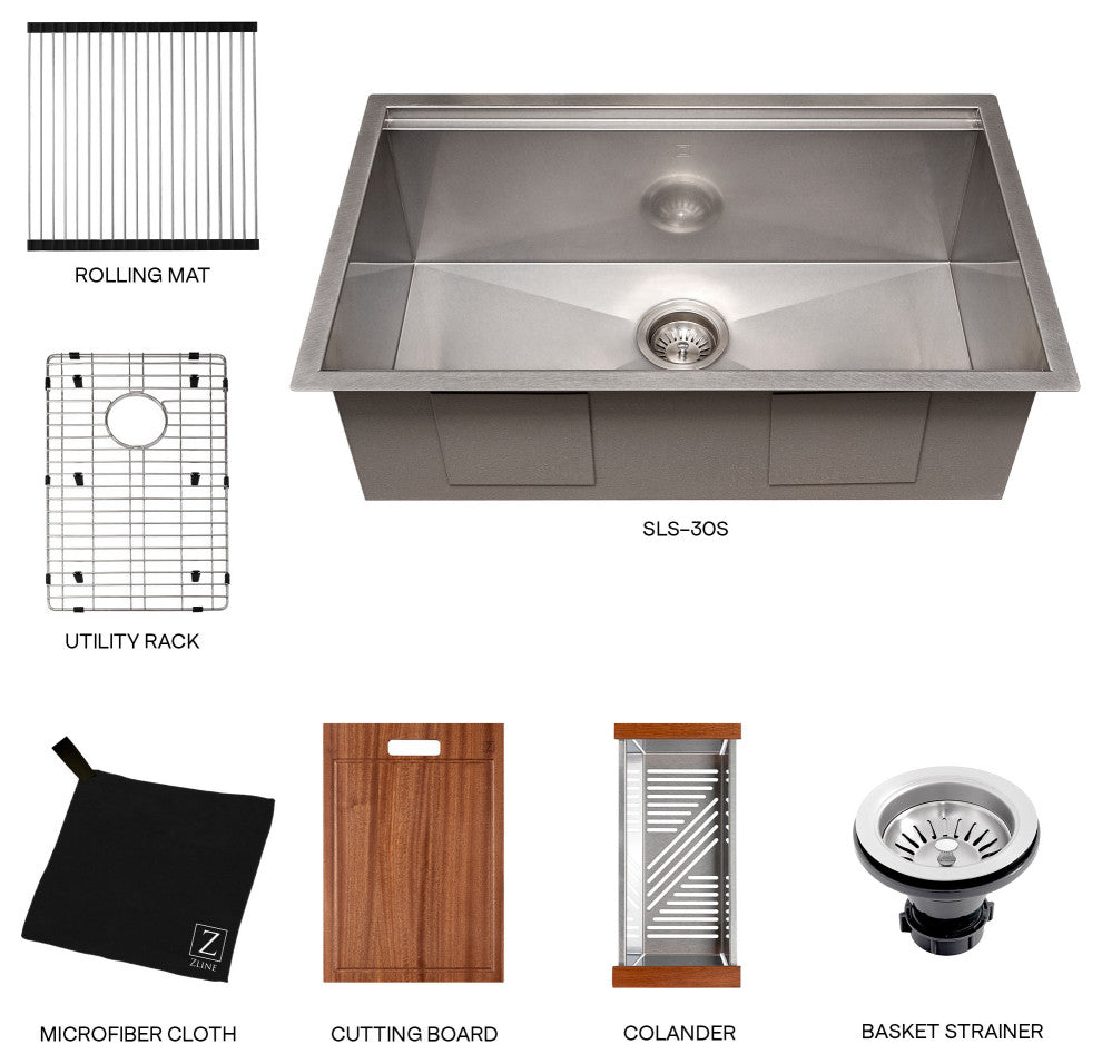 30" Garmisch Undermount Fingerprint Resistant Stainless Steel Kitchen Sink