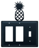 Double GFI and Single Switch Cover, Pineapple