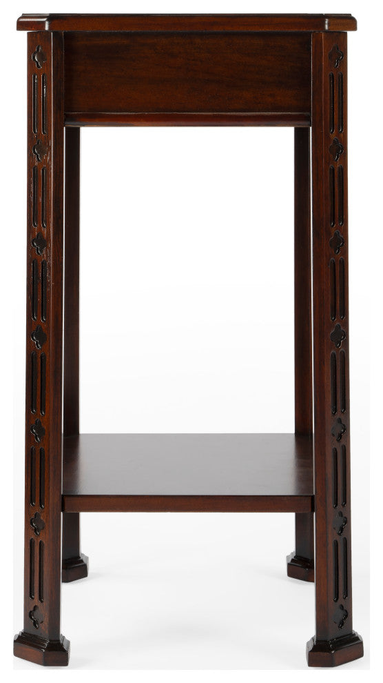 Moyer Wood Side Table With Storage, Dark Brown