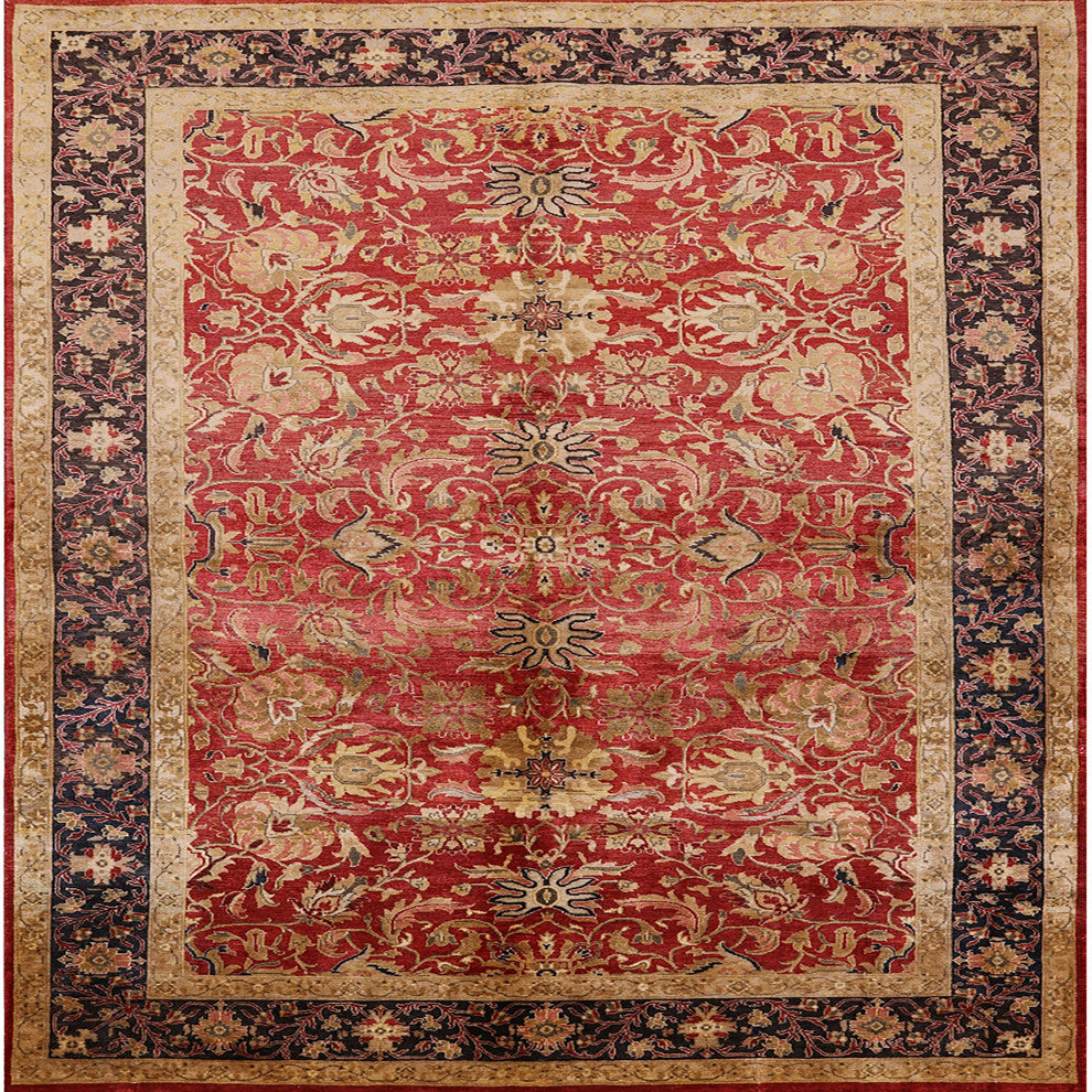 Ahgly Company Indoor Square Mid-Century Modern Area Rugs, 4' Square