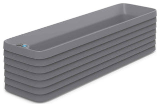TruDrop Slat Large Self Watering Windowbox, 47"x13"x12"H, Slat