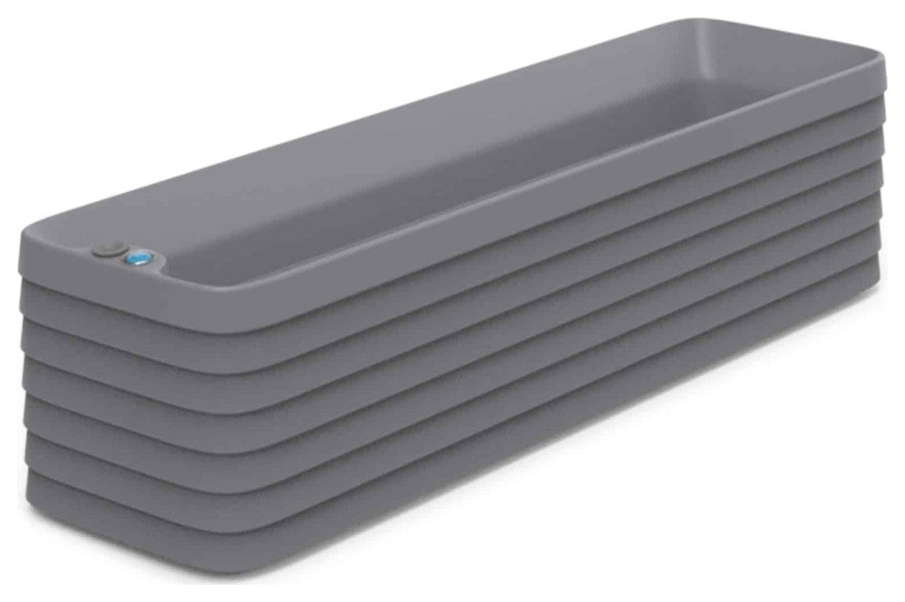 TruDrop Slat Large Self Watering Windowbox, 47"x13"x12"H, Slat