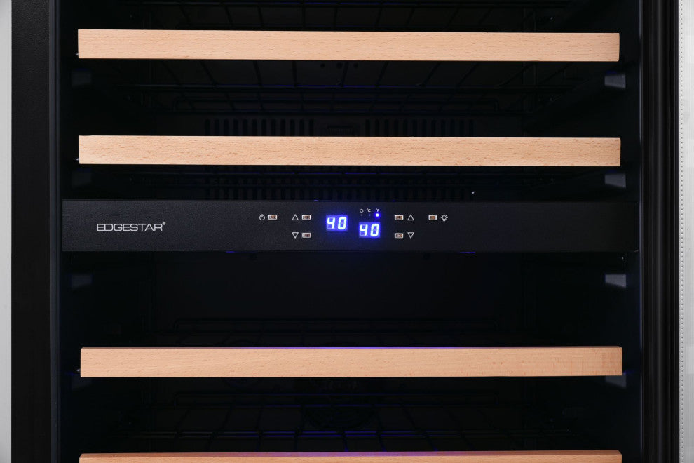 EdgeStar CWR1552DZDUAL 48"W 282 Bottle Capacity Built-In or - Stainless Steel