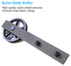 Sliding Barn Door Hardware for Double Door, Black Wheel Design, 8''