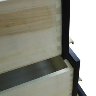 61" Double Sink Vanity, Black Finish With Gray Granite And Rectangle Sink