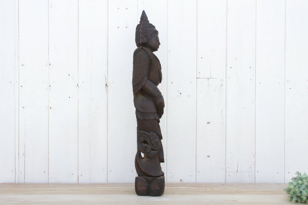 Set of Two, Stunning Bali Carved Statues