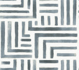 Painterly Labyrinth Aqua Wallpaper