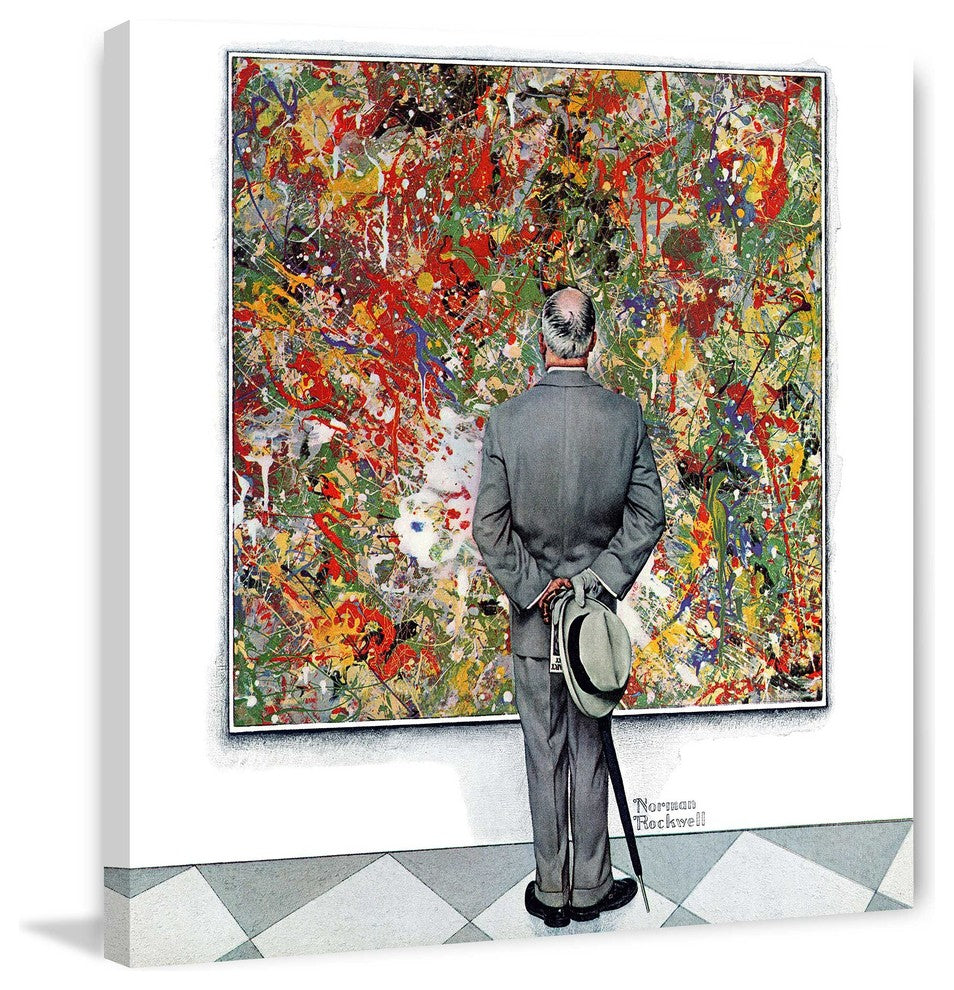 "Art Connoisseur" Painting Print on Canvas by Norman Rockwell