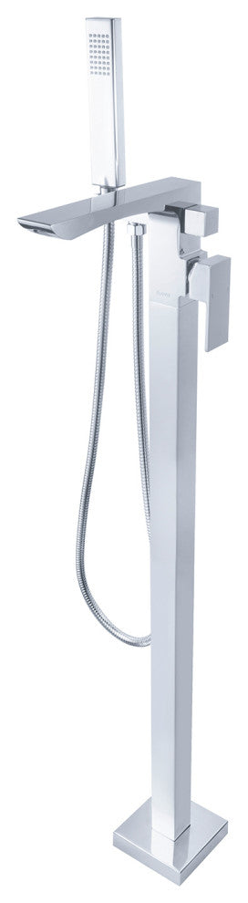 Single Handle Floor Mounted Freestanding Tub Filler, Chrome