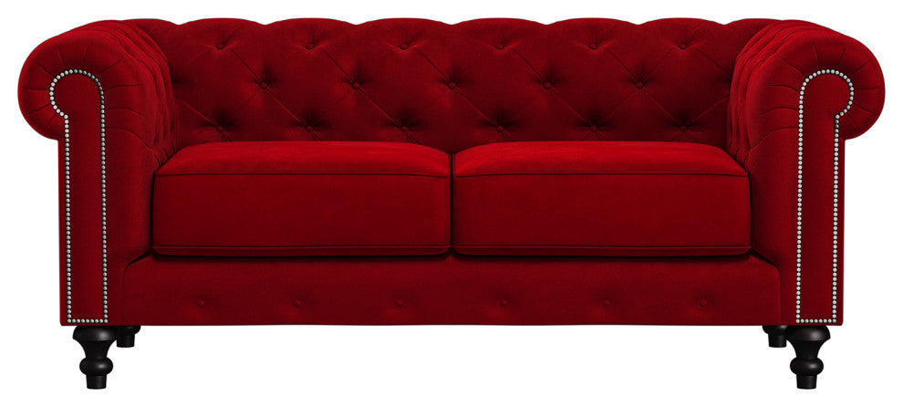 Nativa Interiors London 72" Sofa, Blue, Deep Plush Depth