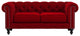 Nativa Interiors London 72" Sofa, Blue, Deep Plush Depth