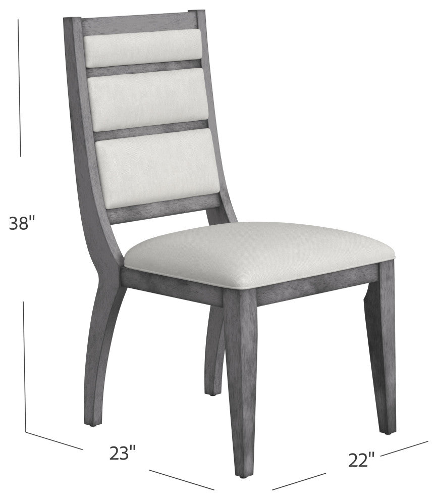 Nylah Dining Chair - Set of 2 - Platinum/Cream
