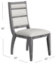 Nylah Dining Chair - Set of 2 - Platinum/Cream