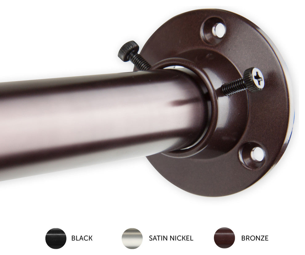 1" Adjustabe Closet Rod and Socket Set, Bronze
