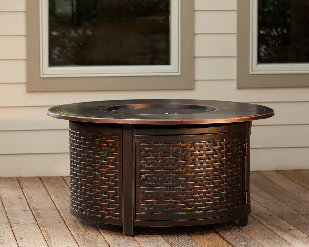 Florence Woven Aluminum LPG Fire Pit