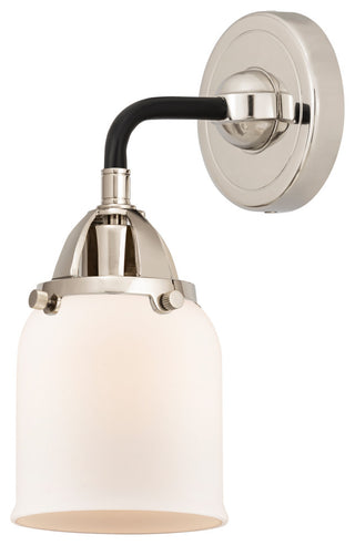 Small Bell Sconce, Black Polished Nickel, Matte White