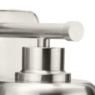 Beckner Collection 1-Light Brushed Nickel Clear Glass Bath Light