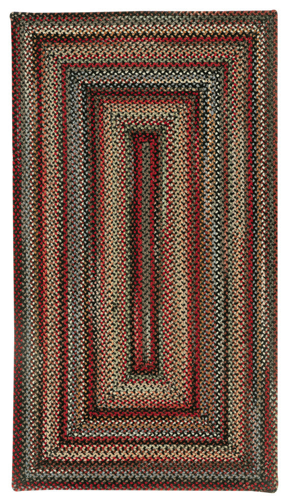 Capel Portland Coal 0346_300 Braided Rugs - 8' X 11' Concentric Rectangle