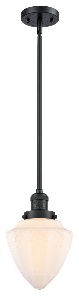 Innovations 201S-BK-G661-7-LED 1 Light Mini Pendant, Matte Black